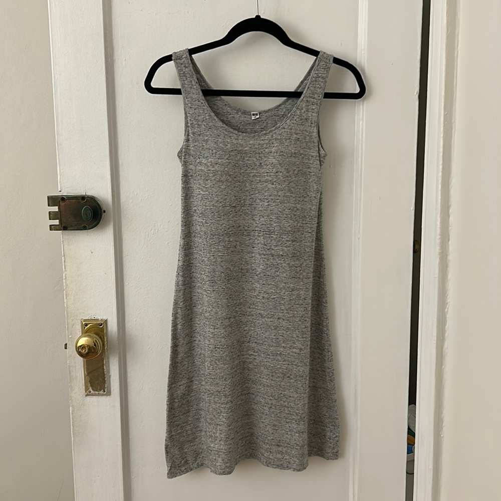 Heather Grey Uniqlo Tank Dress with Built in Bra